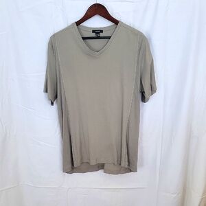 Men's Beige V-Neck Shirt